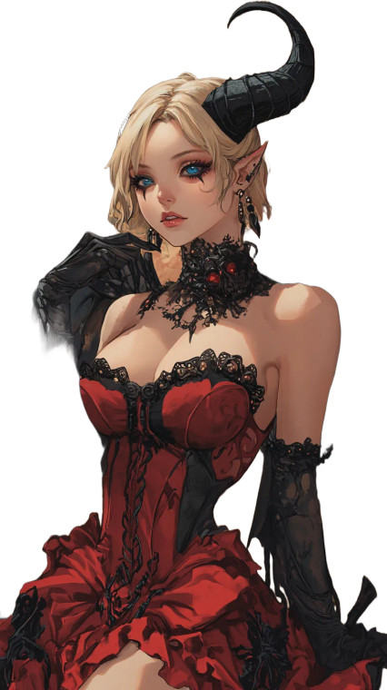 Baroque Demoness Portrait Vinyl Car Decal Sticker – Waterproof & UV-Resistant 8"