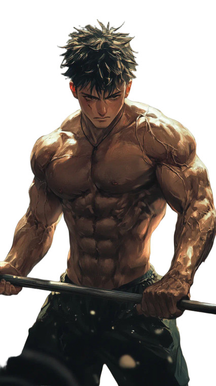 Intense Workout Scene Vinyl Car Decal Sticker – Waterproof & UV-Resistant 8"