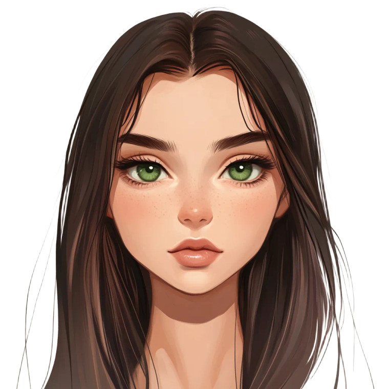 Cute Girl Face Vinyl Car Decal Sticker – Waterproof & UV-Resistant 8"