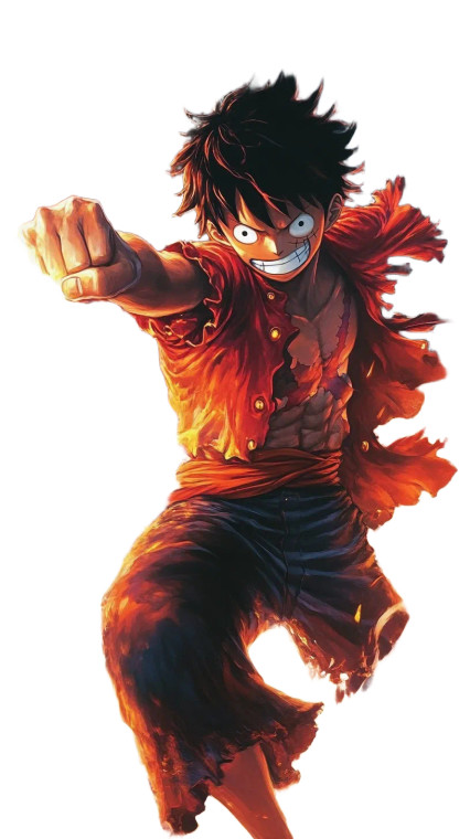 Luffy'S Fiery Punch Vinyl Car Decal Sticker – Waterproof & UV-Resistant 8"