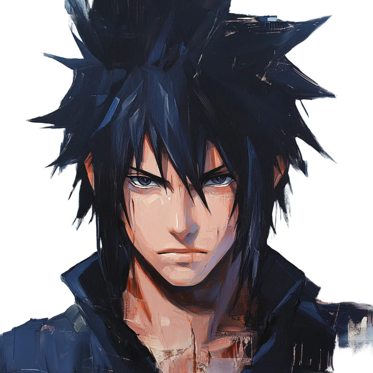 Sasuke Portrait Vinyl Car Decal Sticker – Waterproof & UV-Resistant 8"