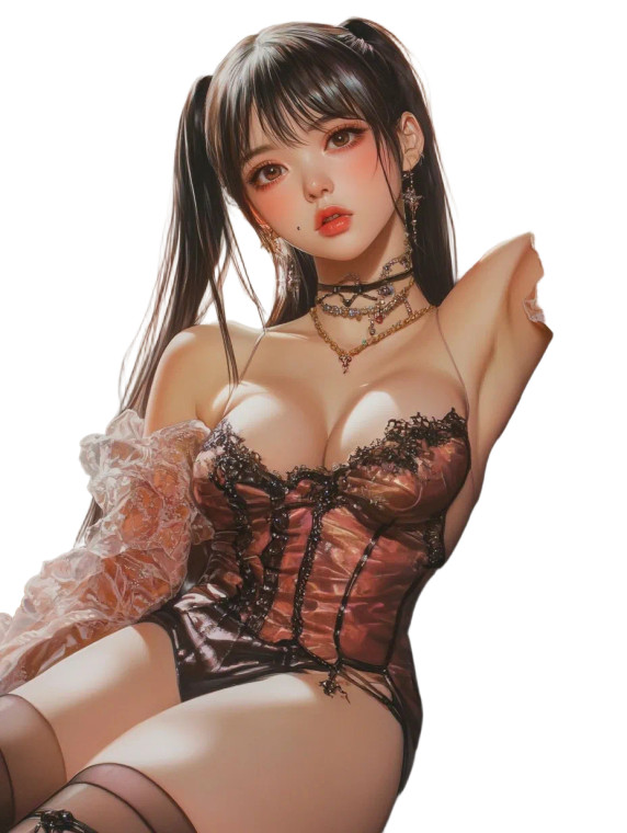 Japanese Idol Illustration V3 Vinyl Car Decal Sticker – Waterproof & UV-Resistant 8"