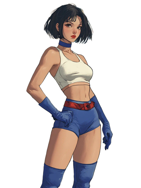 Martial Arts Heroine Vinyl Car Decal Sticker – Waterproof & UV-Resistant 8"