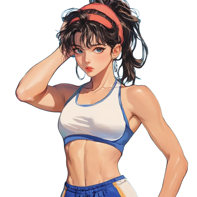 90S Anime Workout V4 Vinyl Car Decal Sticker – Waterproof & UV-Resistant 8"