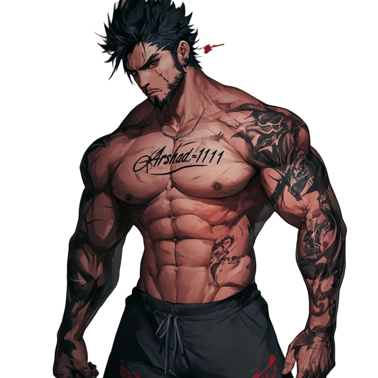 Anime Body Builder Vinyl Car Decal Sticker – Waterproof & UV-Resistant 8"