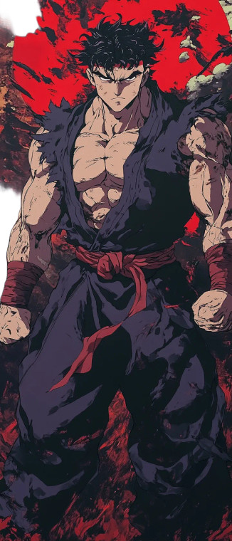 Evil Ryu Anime V2 Vinyl Car Decal Sticker – Waterproof & UV-Resistant 8"