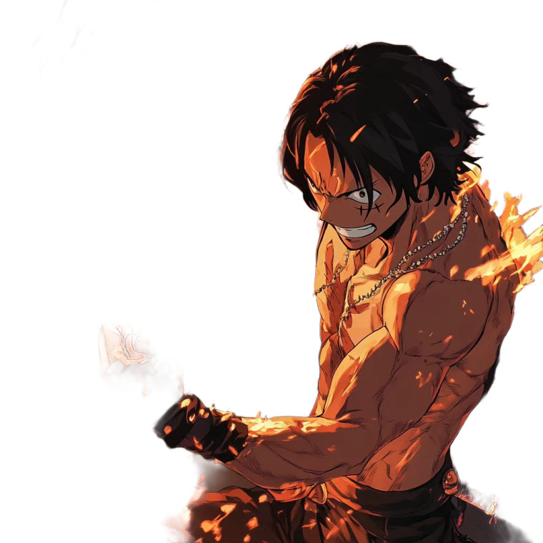 Ace'S Fire Fist Vinyl Car Decal Sticker – Waterproof & UV-Resistant 8"