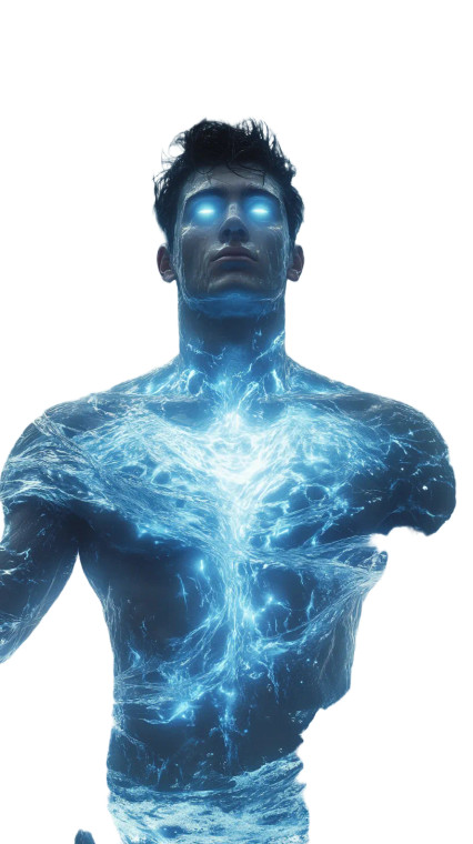 Water Energy Being Vinyl Car Decal Sticker – Waterproof & UV-Resistant 8"