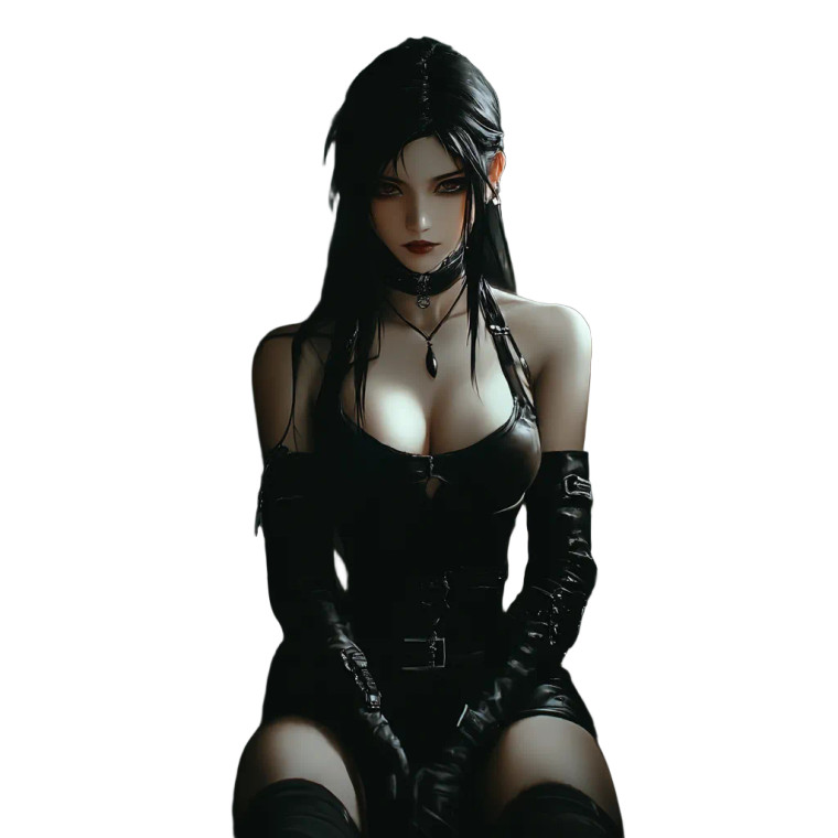 Goth Tifa Vinyl Car Decal Sticker – Waterproof & UV-Resistant 8"