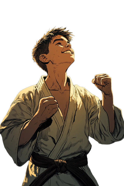 Judo Kid Joy Vinyl Car Decal Sticker – Waterproof & UV-Resistant 8"