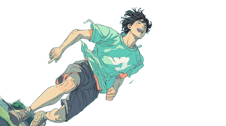 Happy Running Man Vinyl Car Decal Sticker – Waterproof & UV-Resistant 8"