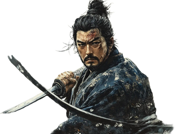 Miyamoto Musashi Vinyl Car Decal Sticker – Waterproof & UV-Resistant 8"