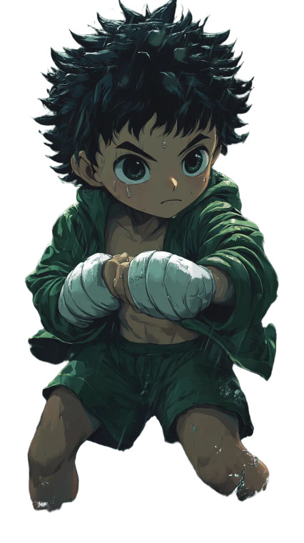 Determined Young Fighter V2 Vinyl Car Decal Sticker – Waterproof & UV-Resistant 8"