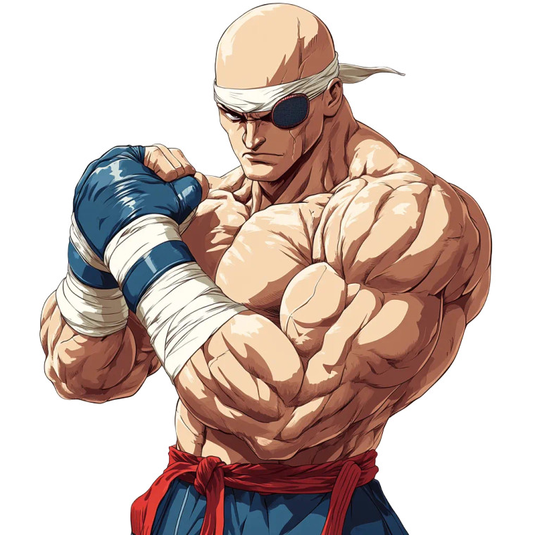 Sagat Mui Thai V2 Vinyl Car Decal Sticker – Waterproof & UV-Resistant 8"