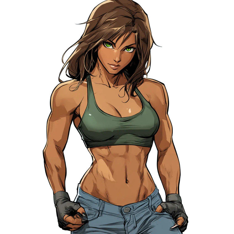 Predatory Athletic Woman Vinyl Car Decal Sticker – Waterproof & UV-Resistant 8"