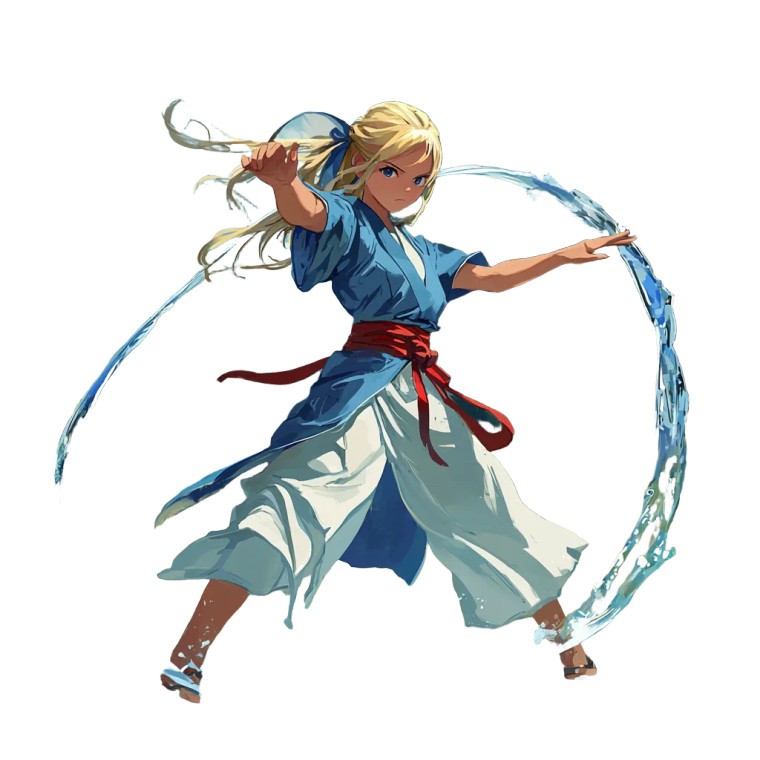 Water Mage Girl V20 Vinyl Car Decal Sticker – Waterproof & UV-Resistant 8"