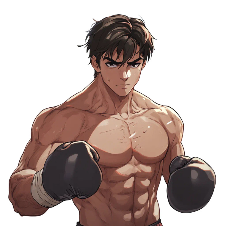 Anime Boxer Dion Vinyl Car Decal Sticker – Waterproof & UV-Resistant 8"