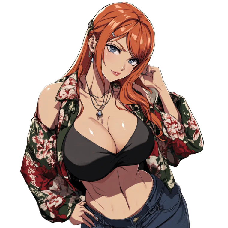 Bad Anime Girl V4 Vinyl Car Decal Sticker – Waterproof & UV-Resistant 8"