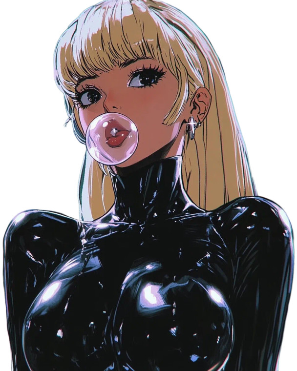 Anime Bubblegum Blonde Vinyl Car Decal Sticker – Waterproof & UV-Resistant 8"