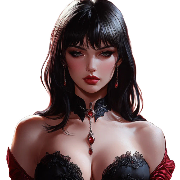 Modern Vampirella Heiress Vinyl Car Decal Sticker – Waterproof & UV-Resistant 8"