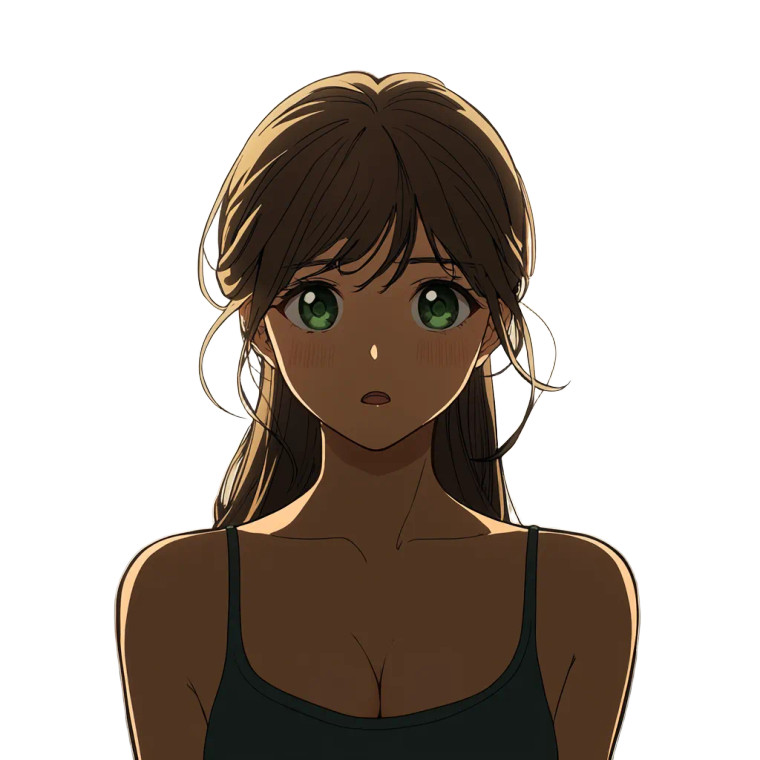 Anime Young Woman V3 Vinyl Car Decal Sticker – Waterproof & UV-Resistant 8"