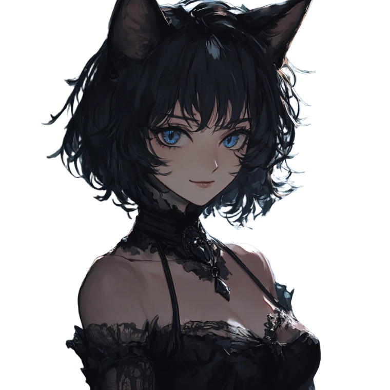 Gothic Anime Girl V19 Vinyl Car Decal Sticker – Waterproof & UV-Resistant 8"