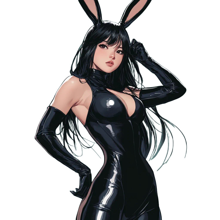 Bunny Girl Pose V2 Vinyl Car Decal Sticker – Waterproof & UV-Resistant 8"