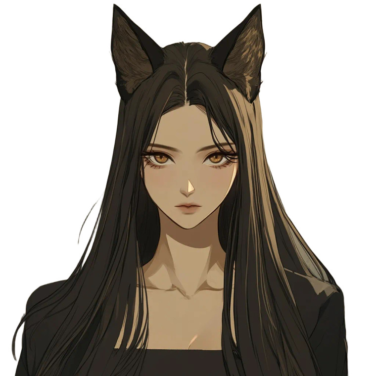 Fox-Eared Woman V2 Vinyl Car Decal Sticker – Waterproof & UV-Resistant 8"