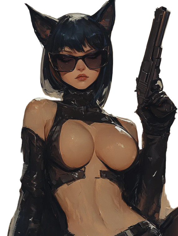 Latex Catwoman Duelist Vinyl Car Decal Sticker – Waterproof & UV-Resistant 8"