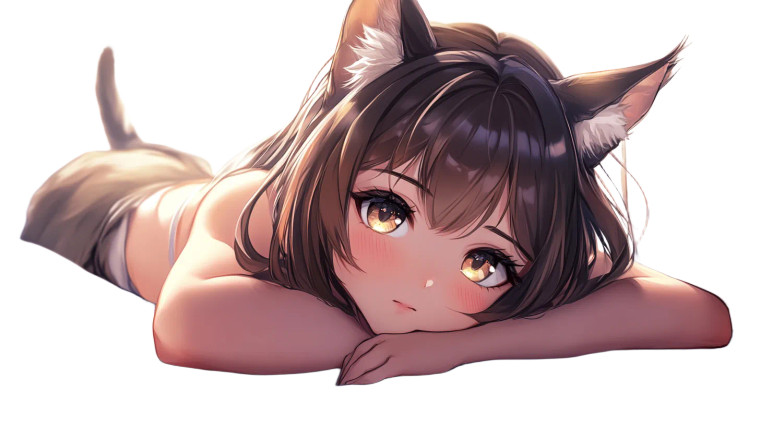 Anime Cat Girl V33 Vinyl Car Decal Sticker – Waterproof & UV-Resistant 8"