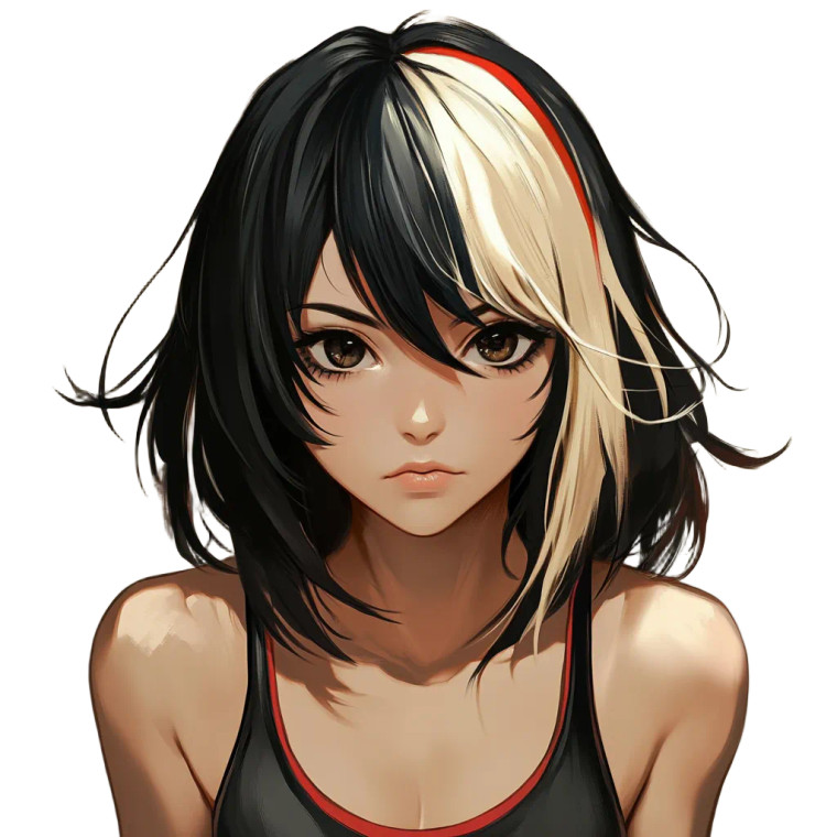 Anime Girl V74 Vinyl Car Decal Sticker – Waterproof & UV-Resistant 8"