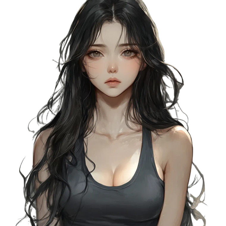 Anime Woman Portrait V18 Vinyl Car Decal Sticker – Waterproof & UV-Resistant 8"