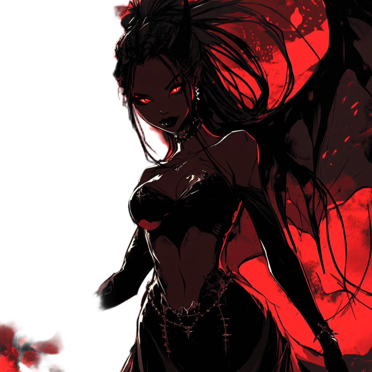 Vampire Anime Demon Vinyl Car Decal Sticker – Waterproof & UV-Resistant 8"