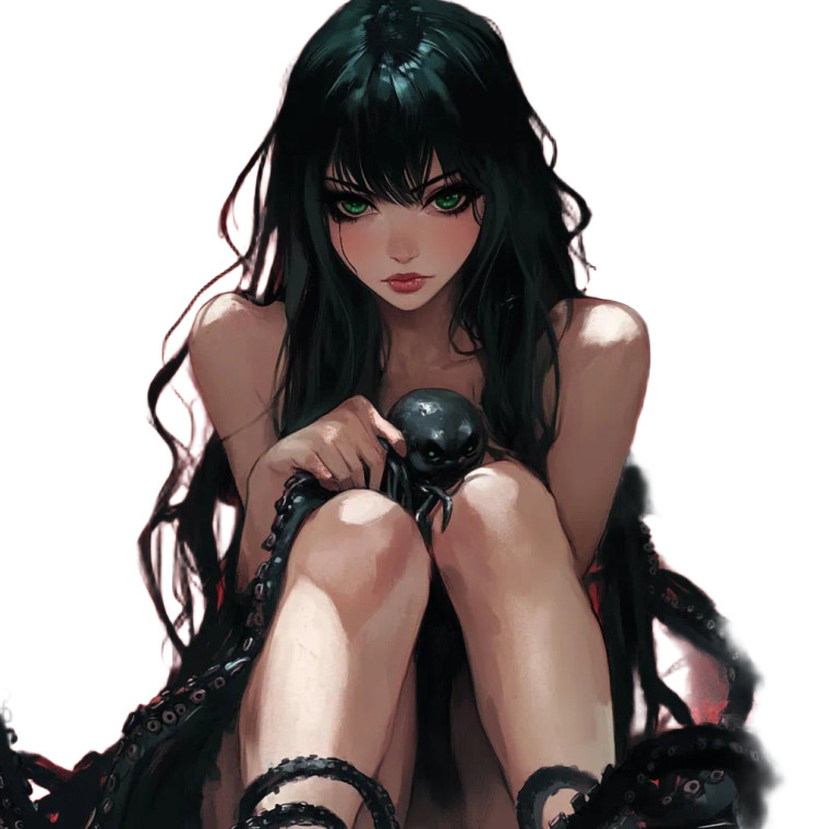 Lady With Alien Vinyl Car Decal Sticker – Waterproof & UV-Resistant 8"