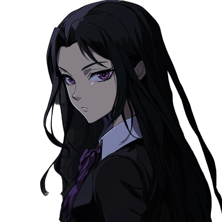 Gothic Anime Girl V13 Vinyl Car Decal Sticker – Waterproof & UV-Resistant 8"