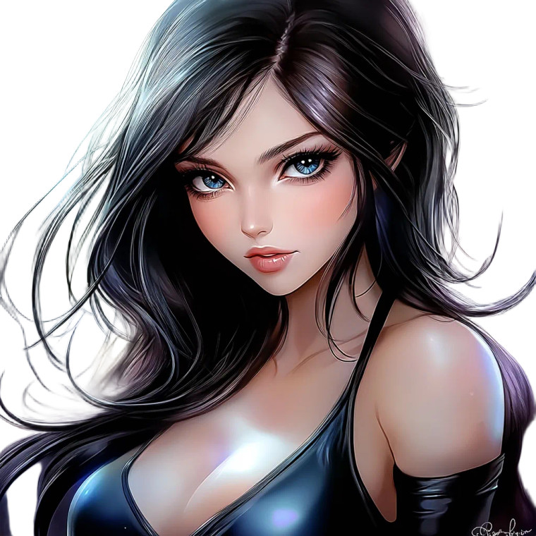 Long Hair V2 Vinyl Car Decal Sticker – Waterproof & UV-Resistant 8"