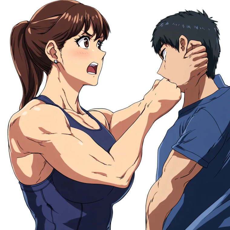 Muscular Giant Woman V3 Vinyl Car Decal Sticker – Waterproof & UV-Resistant 8"