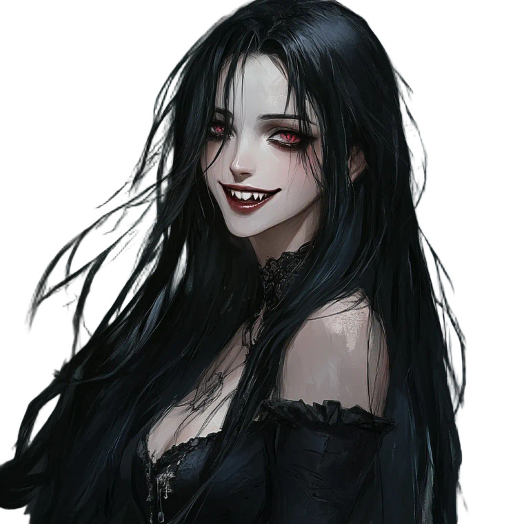 Twisted Smile Vampire Vinyl Car Decal Sticker – Waterproof & UV-Resistant 8"