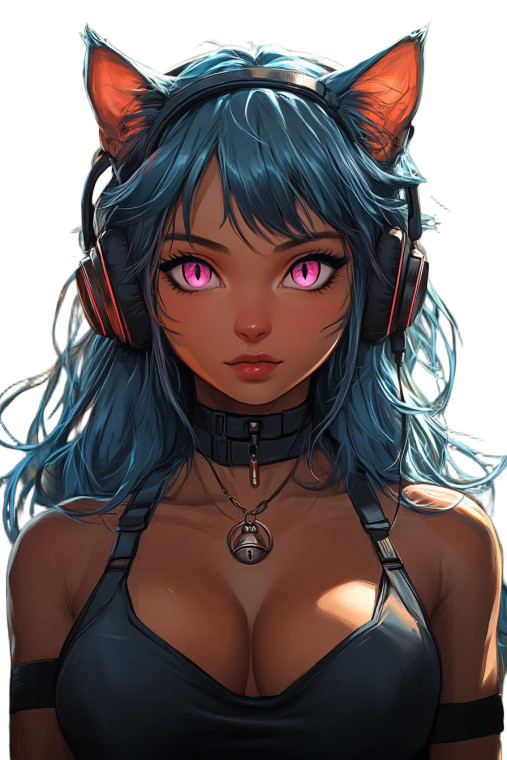 Anime Cat Girl V14 Vinyl Car Decal Sticker – Waterproof & UV-Resistant 8"