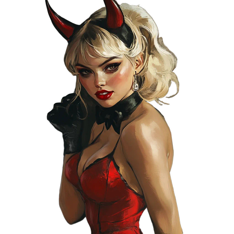 Evil Pin Up Vinyl Car Decal Sticker – Waterproof & UV-Resistant 8"
