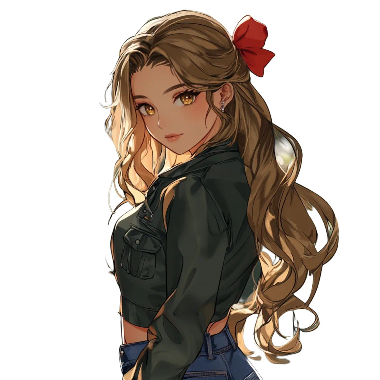 Anime Woman Walking Vinyl Car Decal Sticker – Waterproof & UV-Resistant 8"