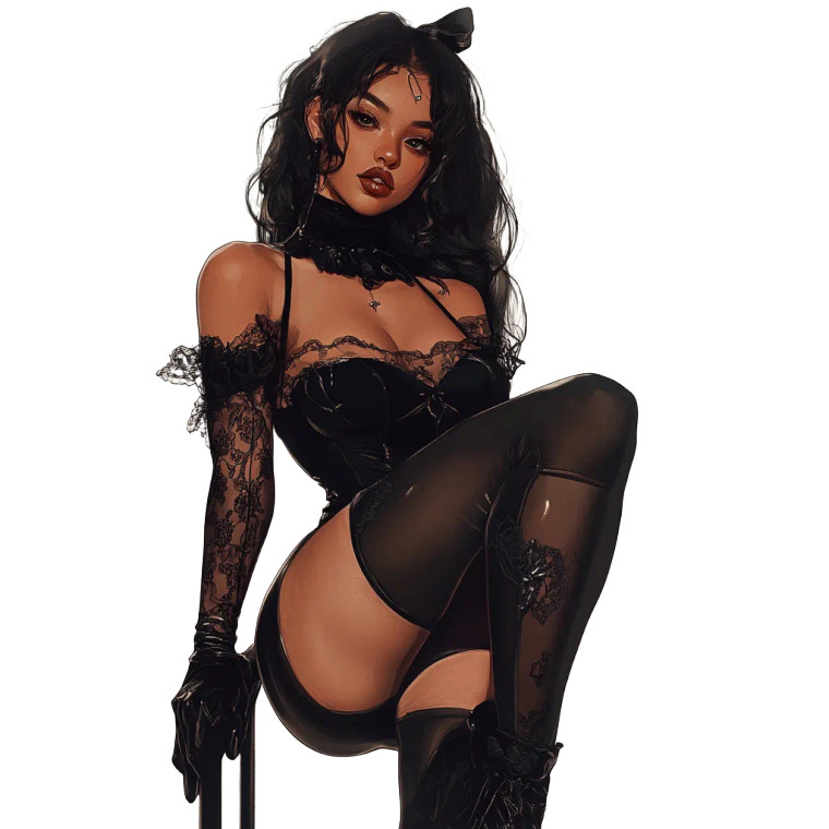 Thigh Highs Vinyl Car Decal Sticker – Waterproof & UV-Resistant 8"