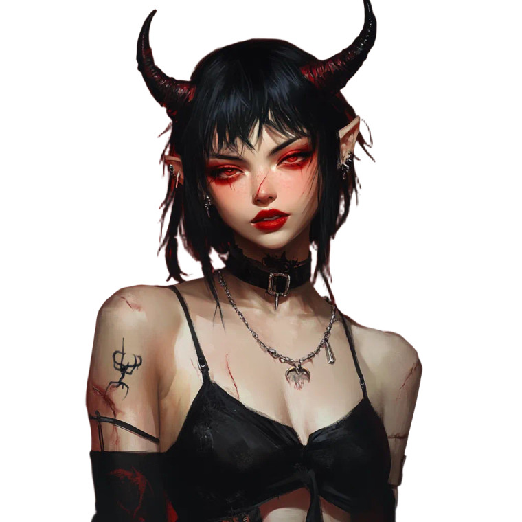 Bratty Demoness Vinyl Car Decal Sticker – Waterproof & UV-Resistant 8"