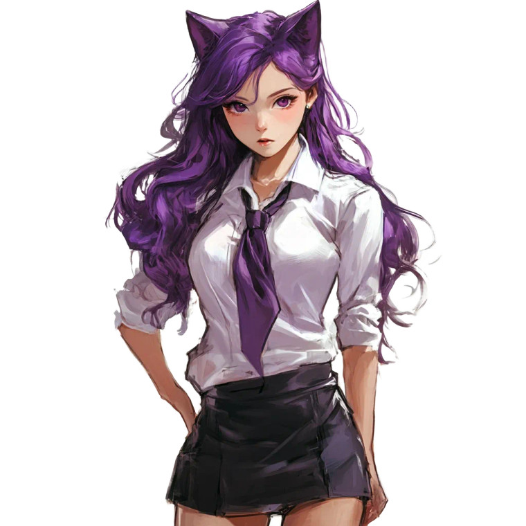 Anime Student Girl Vinyl Car Decal Sticker – Waterproof & UV-Resistant 8"