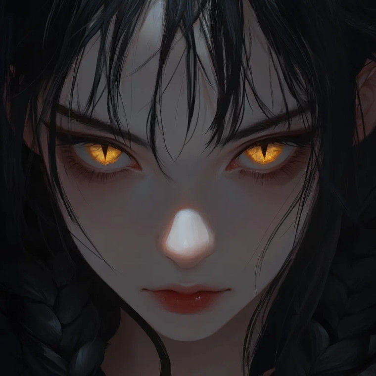 Snake-Eyed Maiden Vinyl Car Decal Sticker – Waterproof & UV-Resistant 8"