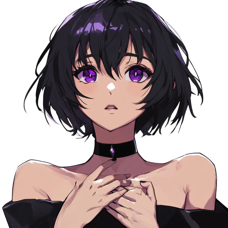 Anime-Style Woman V3 Vinyl Car Decal Sticker – Waterproof & UV-Resistant 8"