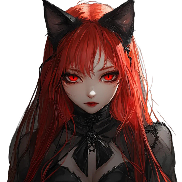 Red Haired Cat Vinyl Car Decal Sticker – Waterproof & UV-Resistant 8"