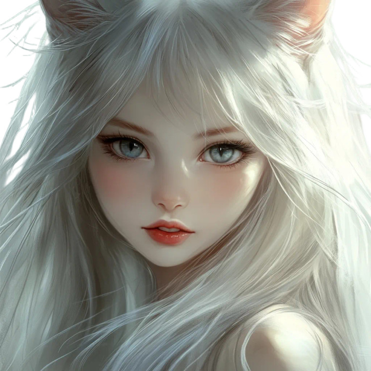 Mystical Cat Girl Vinyl Car Decal Sticker – Waterproof & UV-Resistant 8"