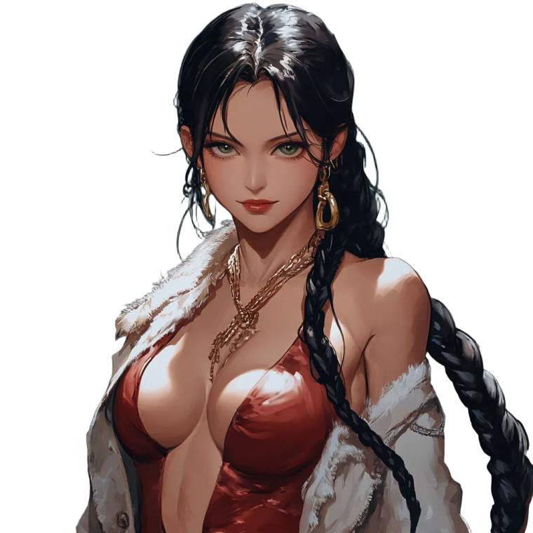 Boa Hancock Illustration V3 Vinyl Car Decal Sticker – Waterproof & UV-Resistant 8"