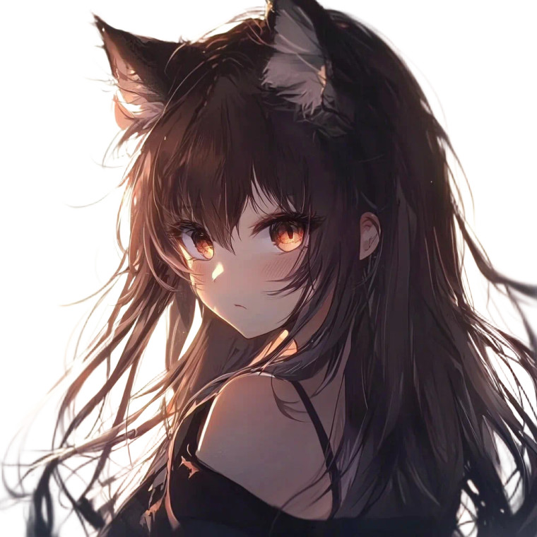 Cute Fury Girl Vinyl Car Decal Sticker – Waterproof & UV-Resistant 8"